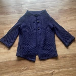 Navy Piko 1988 Sweater Jacket Chunky Knit